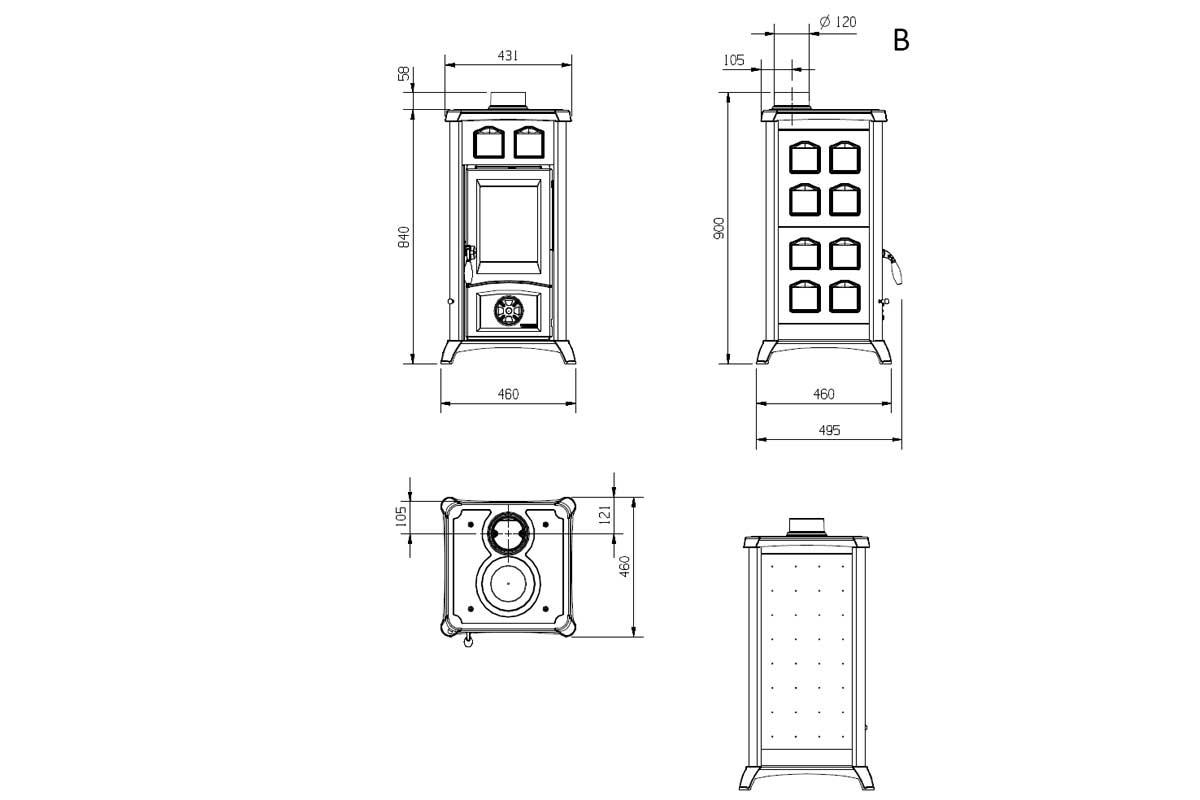 Kaminofen Gemma Majolica von La Nordica